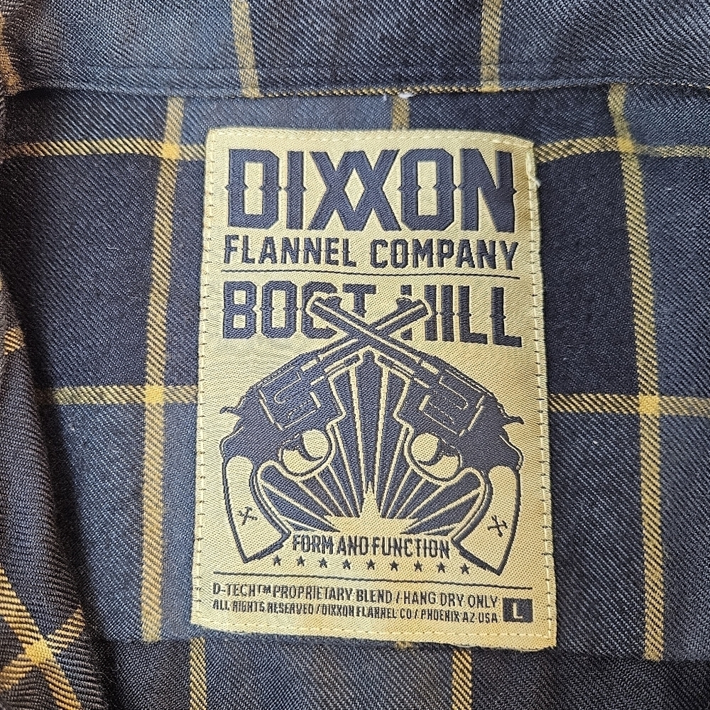 DIXXON The Boot Hill Men's Flannel Plaid Long Sleeve Button Down Shirt L - Picture 3 of 12
